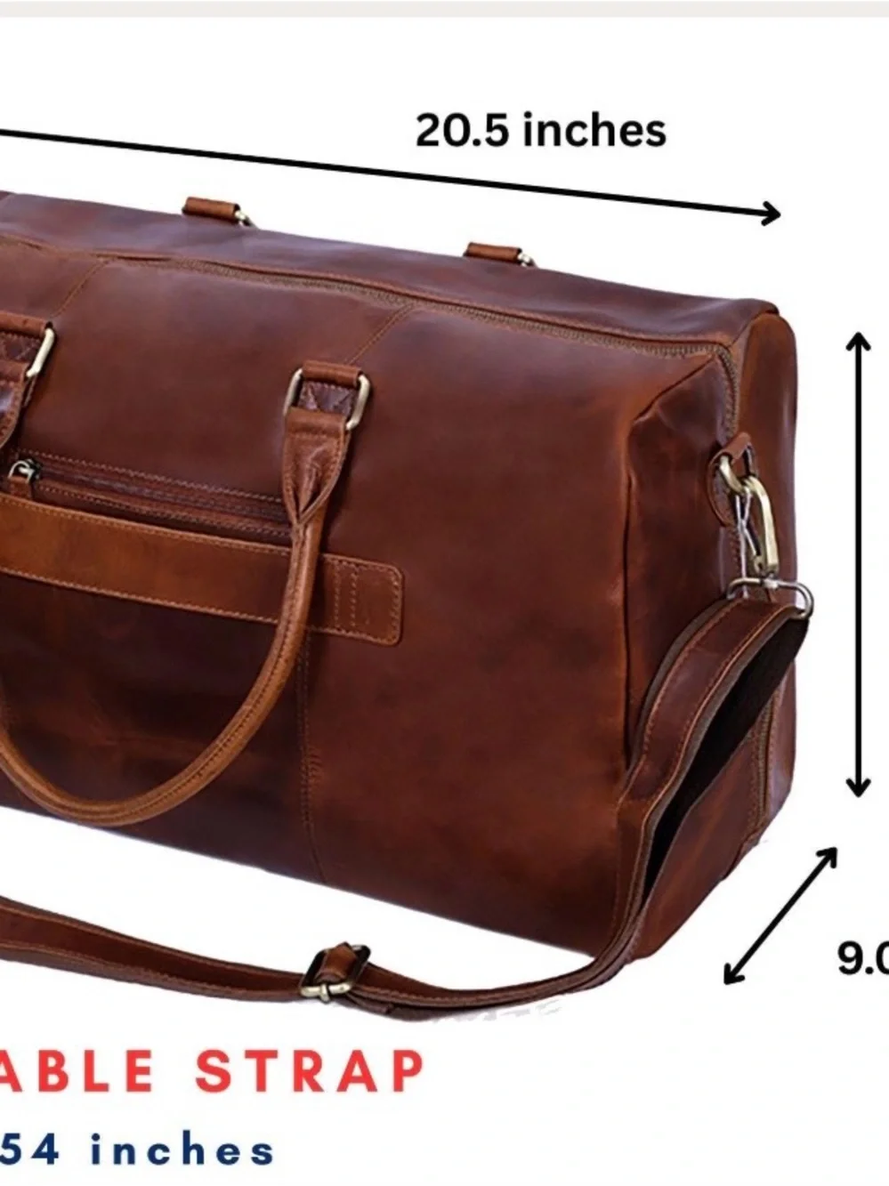 Texan Bull Classic Oil-Pull-up Cow Leather Travel Duffel Bag for men and Women